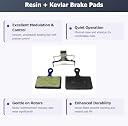 2 Bike Brake Pads Organic for Shimano G02A Deore XT BR M785 SLX M666 BR M985 BR M785 M666 XTR 2011 BR M985 Alfine. The Bicycle Part for OEM Brakes for high Braking Power. (2 Resin) gallery image