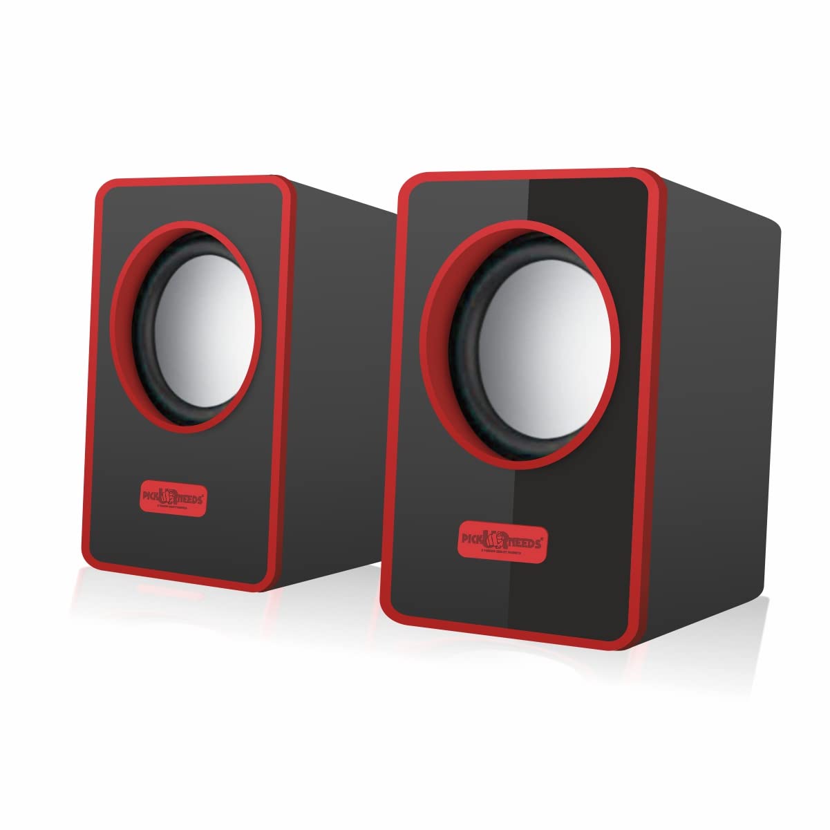 Pick Ur Needs Computer Speaker Multimedia Sound Bass Subwoofer Speaker System for PC Laptop (Silver) (Red) (B0B31ZFW22) Amazon Price History, Amazon Price Tracker