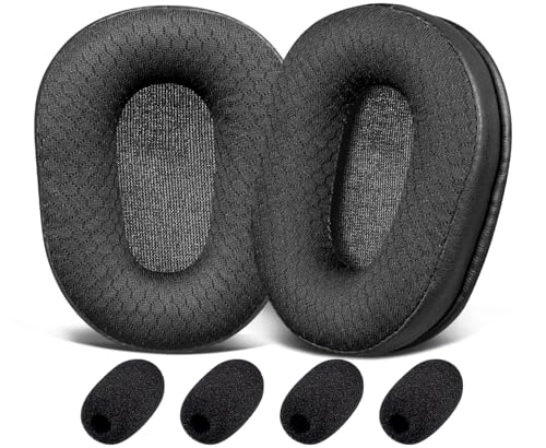SOULWIT Mesh Earpads for BlueParrott B450/S450 Headset Ear Cushions with High-Density Noise Isolation Foam - Black