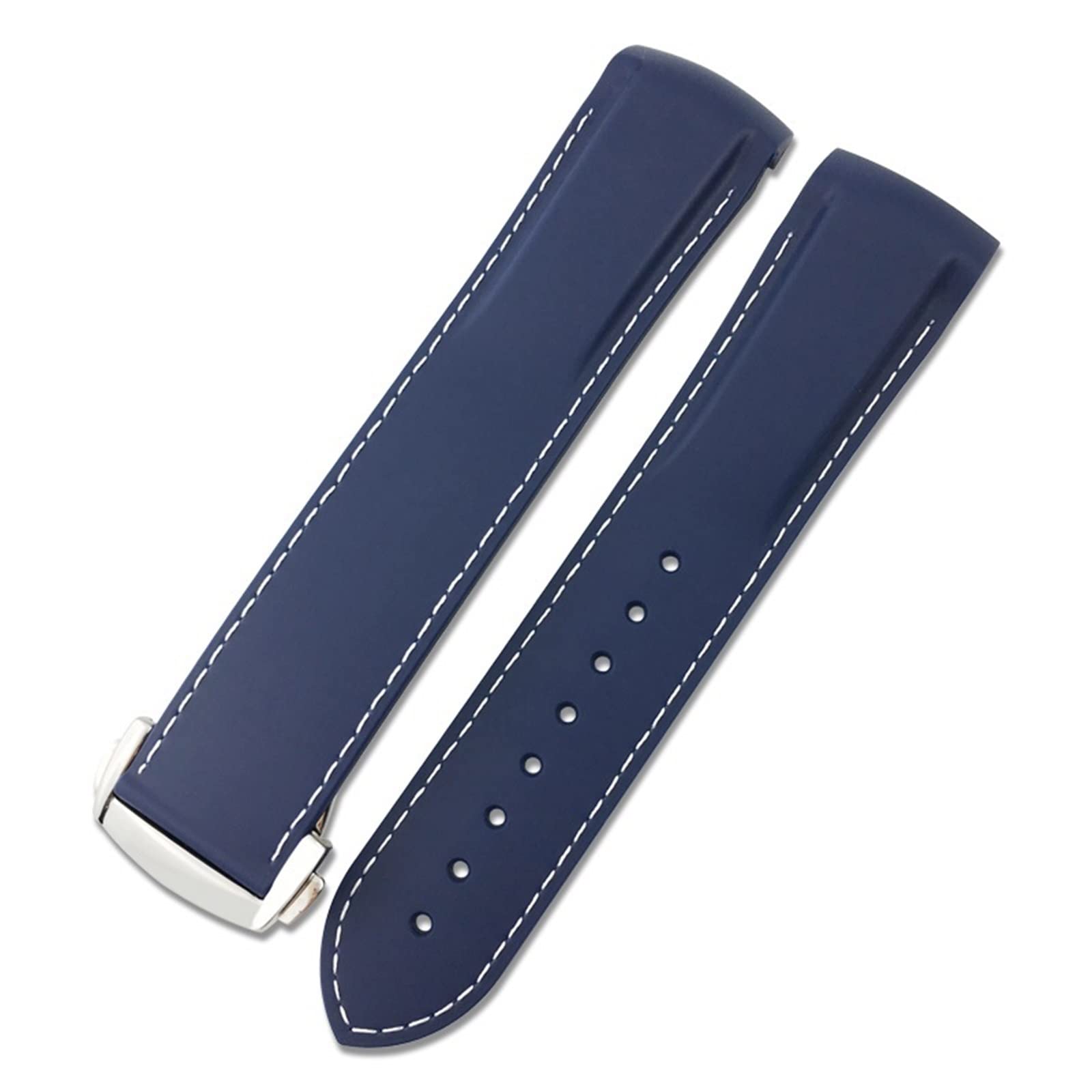 19mm 20mm Rubber Watchband 21mm 22mm for IWC PILOT 18 chronograph IW3270 IW3777 IW5010 Curved end Watch Strap