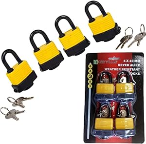 Janetrtdiers Security Lock 4-Pack Padlocks