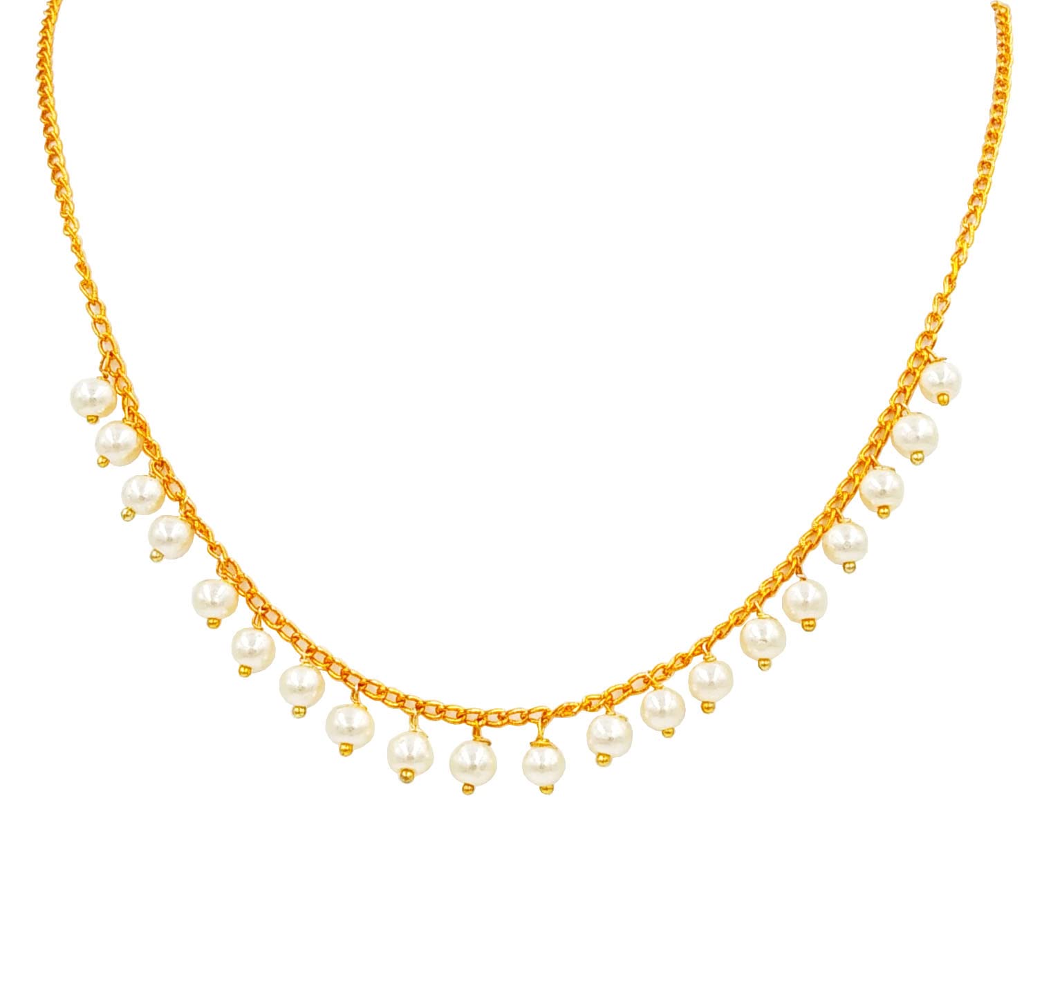 JHB Gold Plated Pearl Chain For Womens Or Girls (Style07) (B0BN3ZC5SP) Amazon Price History, Amazon Price Tracker