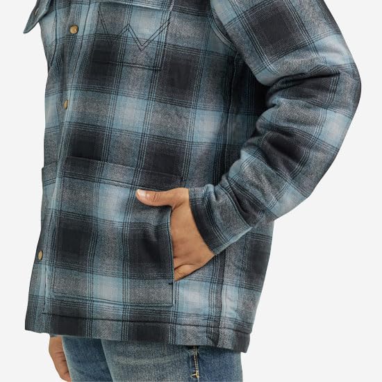 Wrangler Men's Blue Flannel Shirt Jacket4