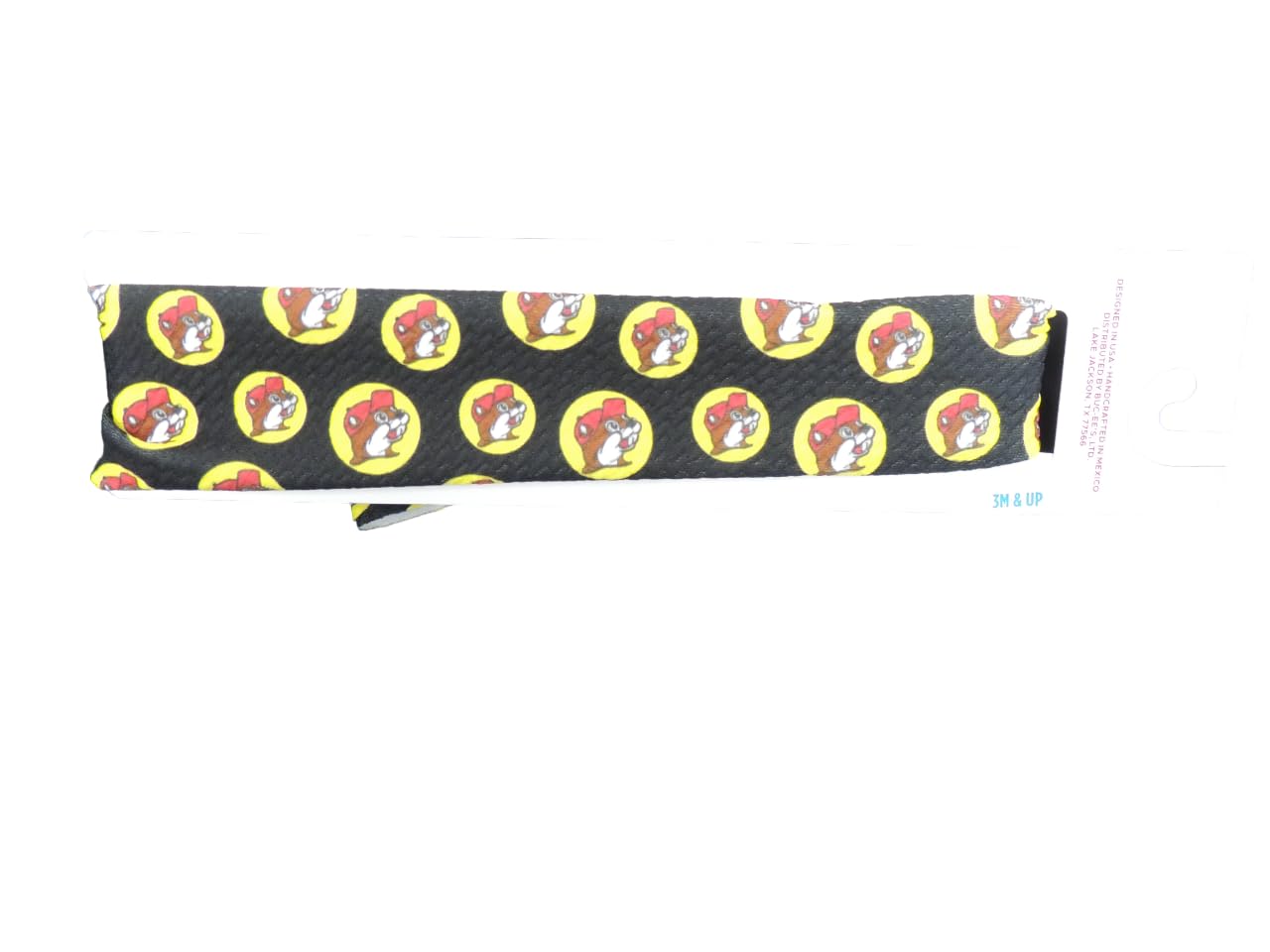 Buc-ee's Elastic Headband Bowties and Hair Scrunchies - Girl- Women - Hair Ties - Beaver - Assortment - Newborn - Toddler - Infant - Beaver (Black)