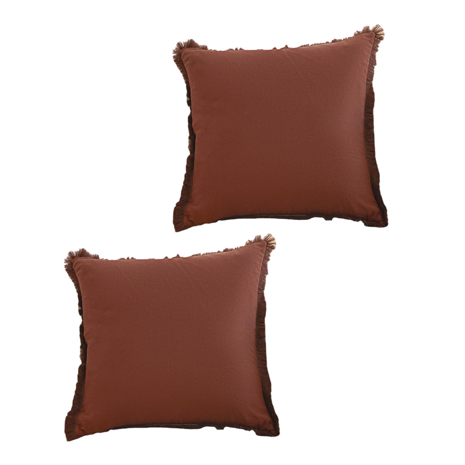 Nucelit Velvets Decorative Cushions Covers Hiddens Zippers Fringed Edges Sofa Bed Pillowcase for Couch Sofa Bedroom Car Velvets Throw Pillow Covers with Tassels