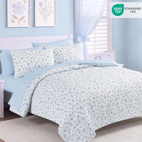 Image of Twin XL Comforter Set for Girls Floral Cottagecore 5 Pieces Bed in a Bag