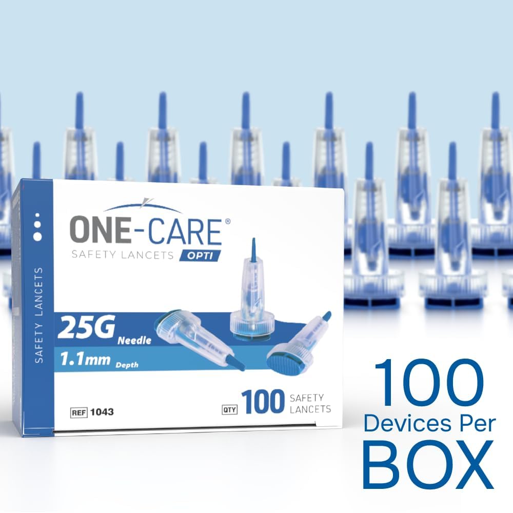 ONE-CARE Opti Lancets - Push Button Safety -5