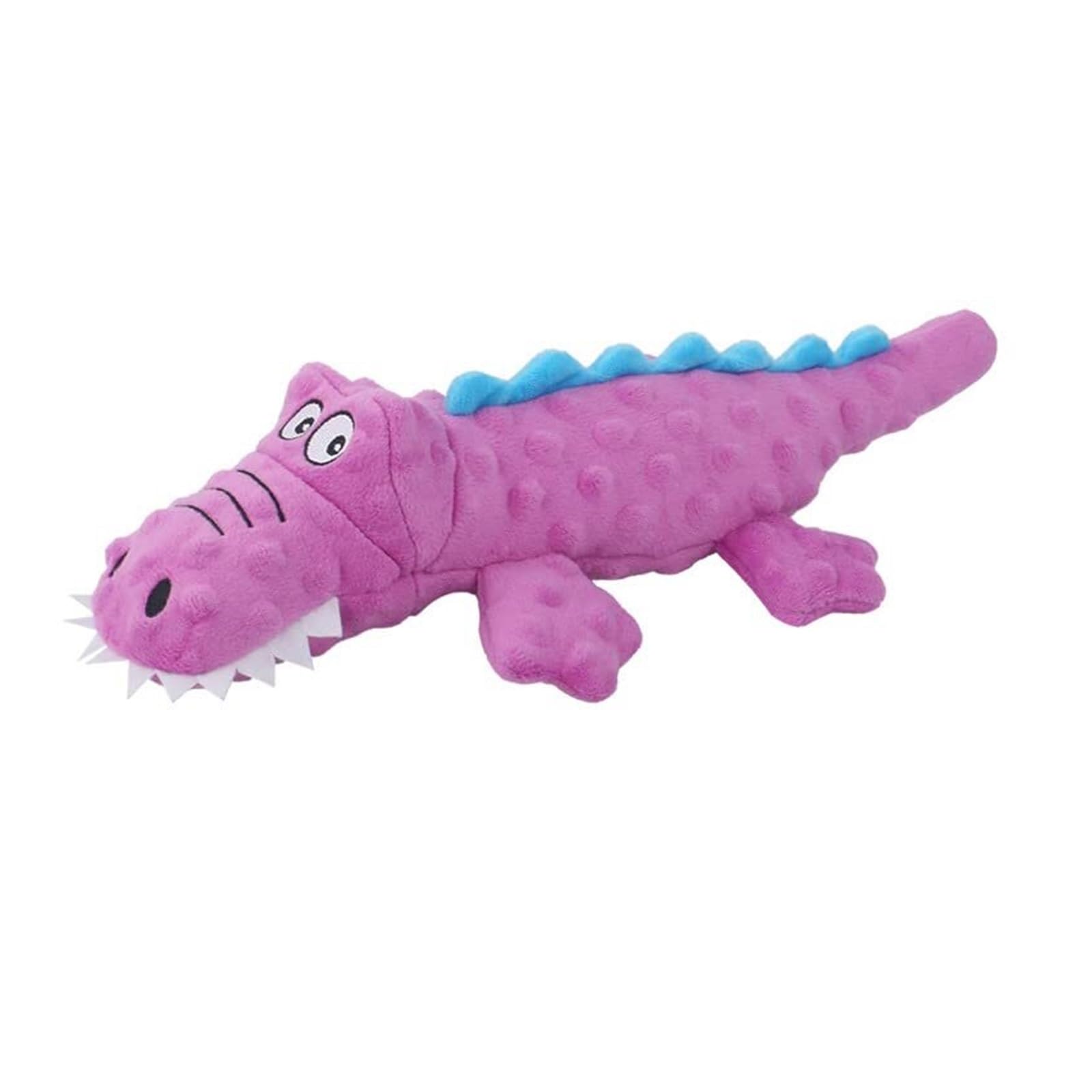 Jouet en peluche crocodile durable pour chien avec couineur et papier froissé, résistant à la mastication, pour chiens de grande et moyenne taille, jeu interactif doux (violet)
