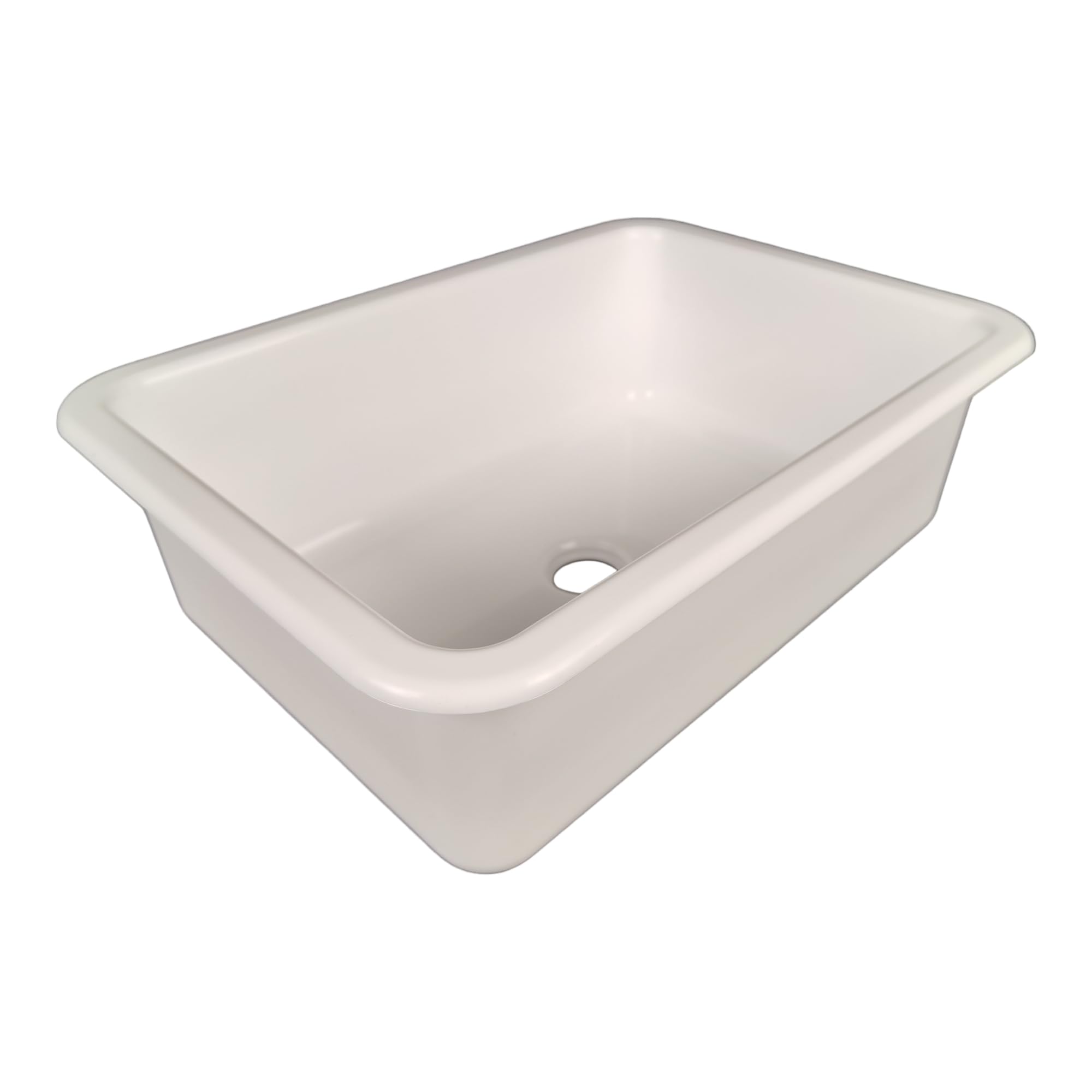 Waschbecken Spülbecken für Wohnmobil Wohnwagen Kastenwagen – 37 x 27 x 12,8 cm (BxTxH) – Kunststoff – Weiß