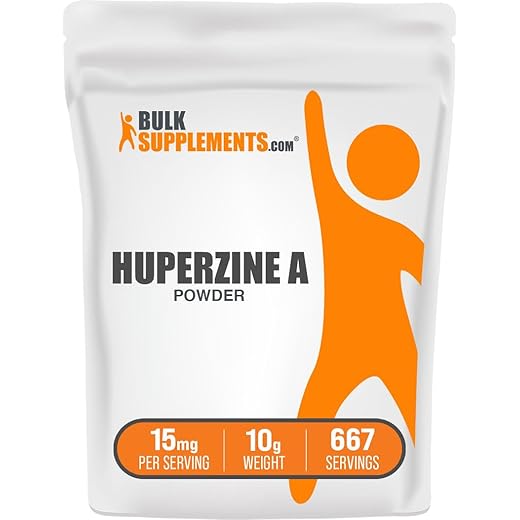 BulkSupplements.com Huperzine A Powder - Huperzia Serrata Powder, Huperzine A Supplement - Nootropic Supplement, Gluten Free, 15mg per Serving, 10g (0.35 oz) (Pack of 1)