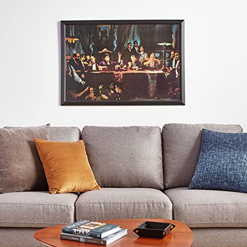 Buyartforless Framed Gangster Last Supper By Ylli Haruni 36X24 Art Print Poster Godfather Scarface Sopranos Goodfellas #TOP5