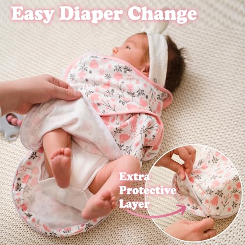 Image of Organic Zipper Swaddle Sleep Sacks - 3-Pack Swaddles for Newborns 0-3 Months, Adjustable & Breathable Infant Sleep Sack, Easy Diaper Change Swaddling Blanket for Baby Girls & Boys