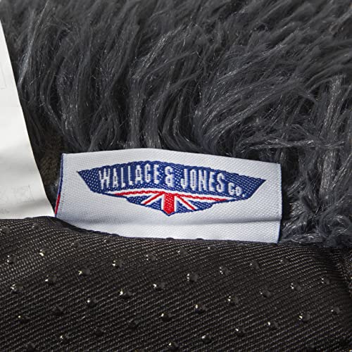Wallace & Jones | Plüschbett Sarnia - M | Hundebett Liegekissen Donut | ca. 80 x 80 x 24 cm | Dunkelgrau