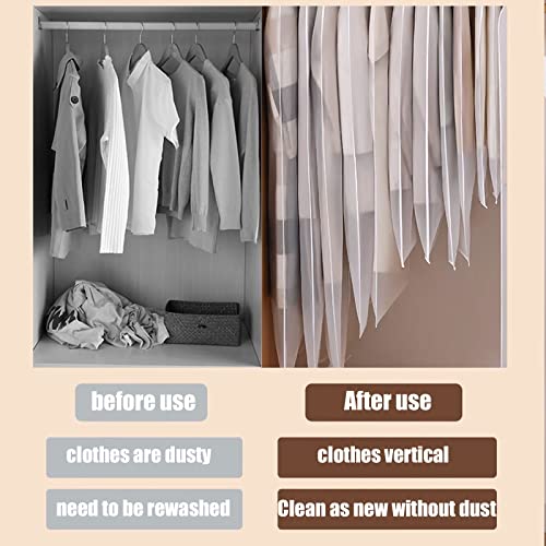 Storage Bags for Clothes,Garment Bags for Hanging Clothes Transparent New PEVA Material Thick and Delicate Top opening，The weaving Thread is Tight and Not Easy to Snag，Dust-proof Moisture-proof4