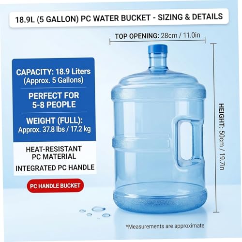 Bouteille d'eau de 5 gallons réutilisable avec son bouchon hermétique - 6