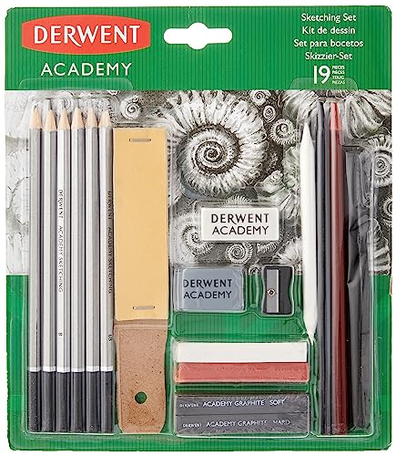 Derwent Academy, Kit desenho com 19 itens, Sketching Set, 2300365