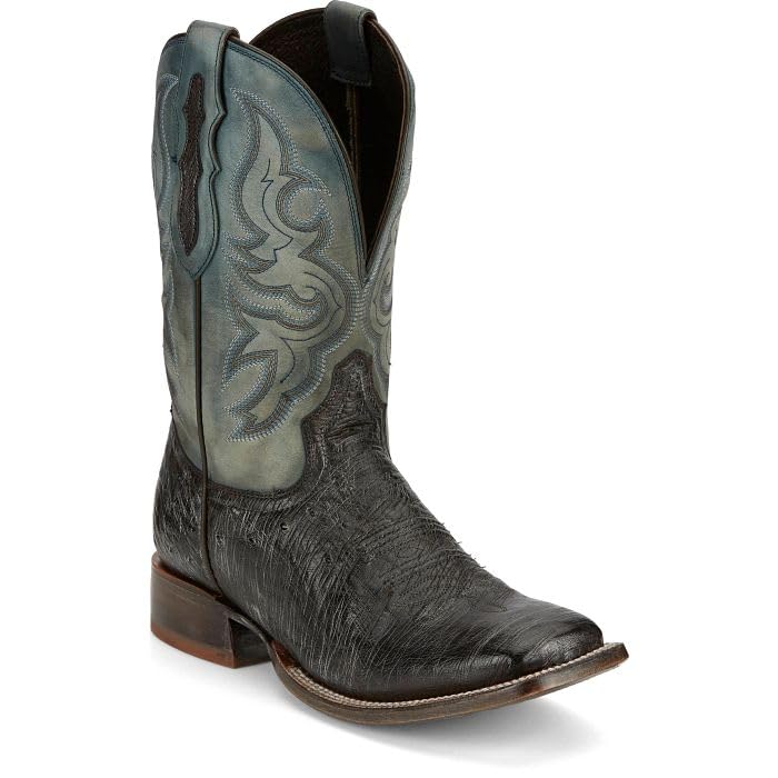 Justin Rosso 11" Smooth Ostrich Men's Western Boots - Durable Leather Sole, Classic Cowboy Style, Comfortable Fit3