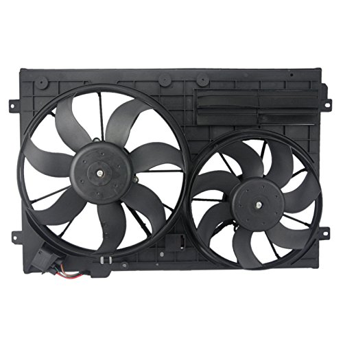 VW3117106 OEM Engine Radiator Cooling Fan Assembly Low Noise Compatible with Audi Volkswagen