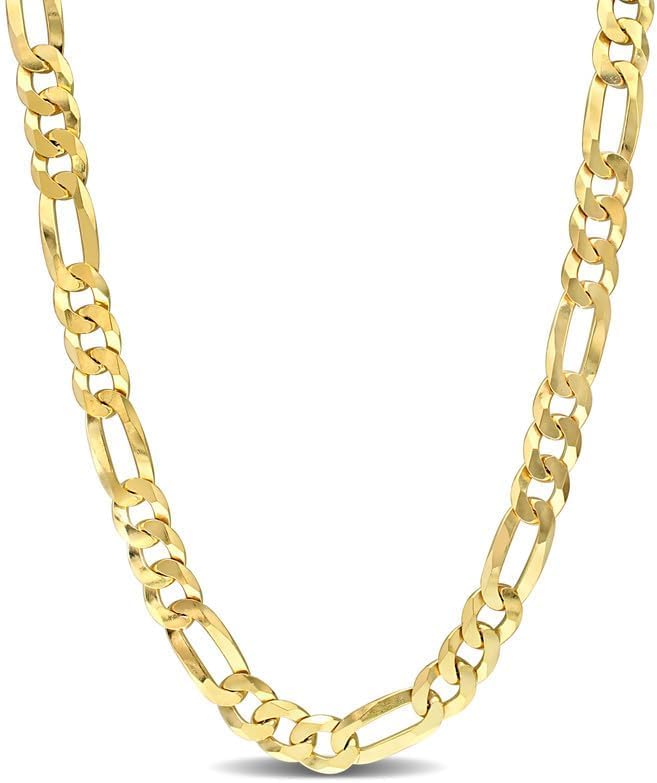 Italian 925 Sterling Silver Figaro Link Chain Necklace - for Men & Women - Available in Sterling Silver or Yellow Gold Plated Sterling Silver - in Widths 2.2mm, 3.8mm, 5.5mm, 8.9mm - Lengths 16 or 18 inches - Image 2