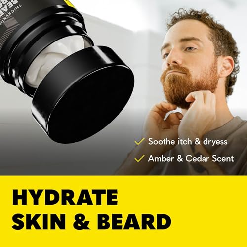 The Beard Club Biotin Beard Balm for Men - Beard Growth Shea Butter with Castor & Coconut Oil - Moisturizing, Hydrating and Softening Cream - Amber Cedar Scent - 4 oz - Image 7
