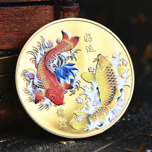 Wudaizhi Moneta Fortunata 1pc Koi Pesce Moneta