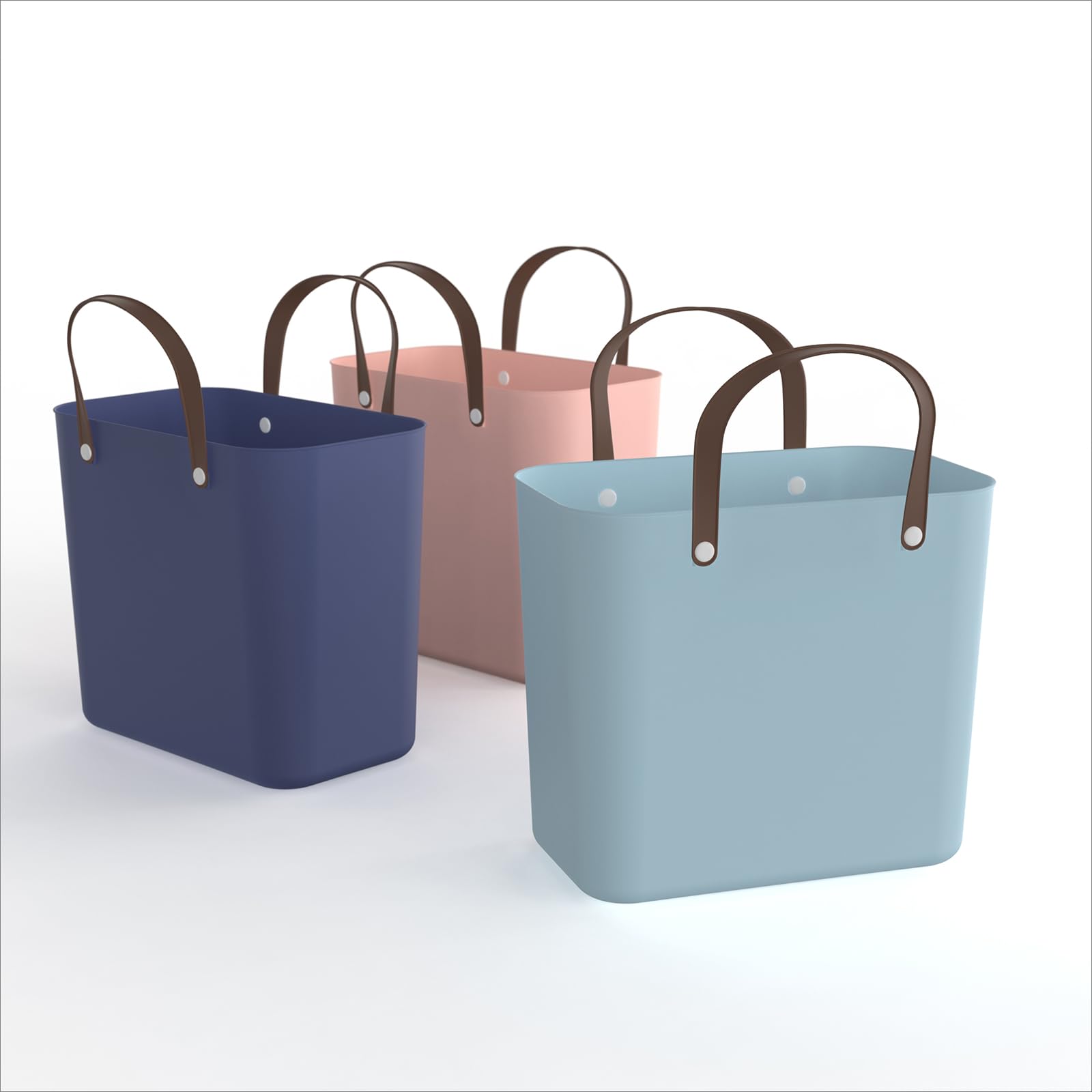 Rotho Albula - Cestino per la spesa, 25 l, in plastica riciclata, colore: Verde