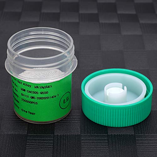 Image of Lead-Free Solder Balls,BGA Lead‑Free Solder Ball Tin Balls 25W for PCB Board Rework Reballing Accessories 0.55MM