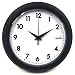 Hippih 10" Silent Quartz Decorative Wall Clock Non-ticking Black 249-A