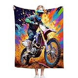 ZZXHG Kuscheldecke Kinder 130x150 3D Motorrad Jugend, Weiche Flauschige Plüsch Decke Tagesdecke für Erwachsene Haustier, Flanell Fleecedecke Sofadecke Couchdecke Wohndecke Sofaüberwurf_A7761