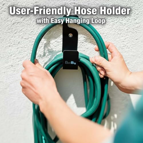 Image of Pipe Holder Wall Mount | Hose Holder-Garden Hose Hanger | Water Pipe Stand | Wall Mounted Hose Rack-Heavy Duty Pipe Hanger for Outdoor Home Use-Pack of 2