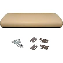 Golf Cart Seat Cushion, Tan Color Front Bottom Seat for EZGO Medalist, TXT 1994 to 2013, Golf Cart Front Seat Replacement with Mounting Hardware & Hinges