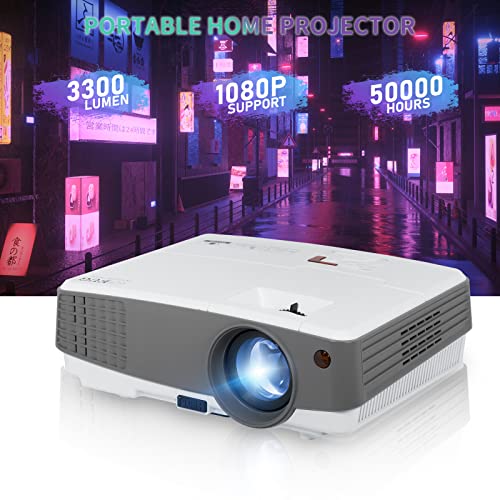 WIKISH Outdoor Movie Gaming Projector Portable Video Cinema Home Theater Full HD 1080P Support for Smartphone Dvd Player Tv Stick Laptop Ps5 Wii WIKISH Outdoor Movie Gaming Projector Portable Video Cinema Home Theater Full HD 1080P Support for Smartphone Dvd Player Tv Stick Laptop Ps5 Wii