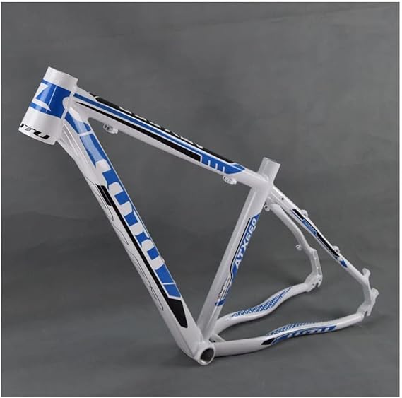 Mountain Bike Frame 26er Aluminum Alloy Hard Tail XC MTB Frame 16 Inch Disc Brake Bicycle BSA Frame Quick Release Rear Spacing 135X9mm,Blue,26x16''