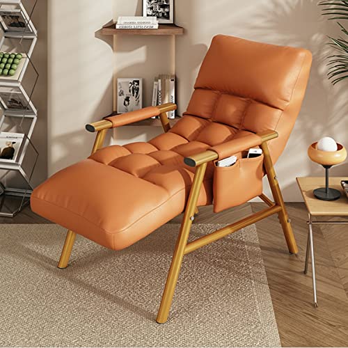 Sillón reclinable tapizado con marco de acero, cómodo sofá individual para dormitorio y salón, ideal para leer y relajarse