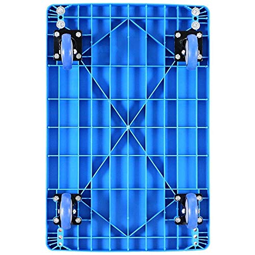Carretilla Plegable con 4 Ruedas Plataforma 90X60CM Azul miniatura 5