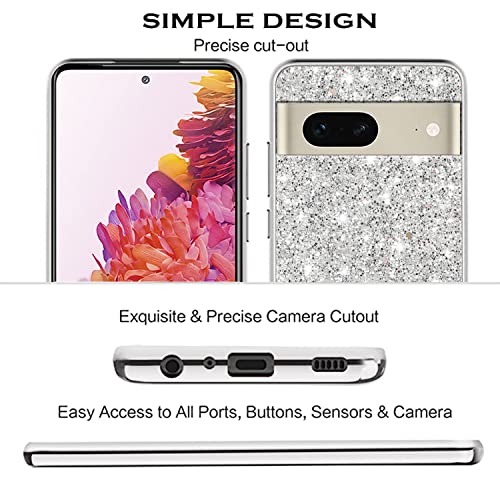 Coque silicone Google Pixel 8a rigide PC de protection mince argent - 6