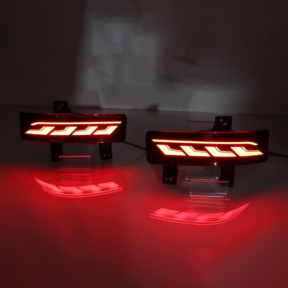 Dreamseek Rear LED Reflector Tail Light for Honda CR-V CRV 2020 2021 Brake Bumper Lamp with Dynamic Sequential Turn Signal (Red Lens)
