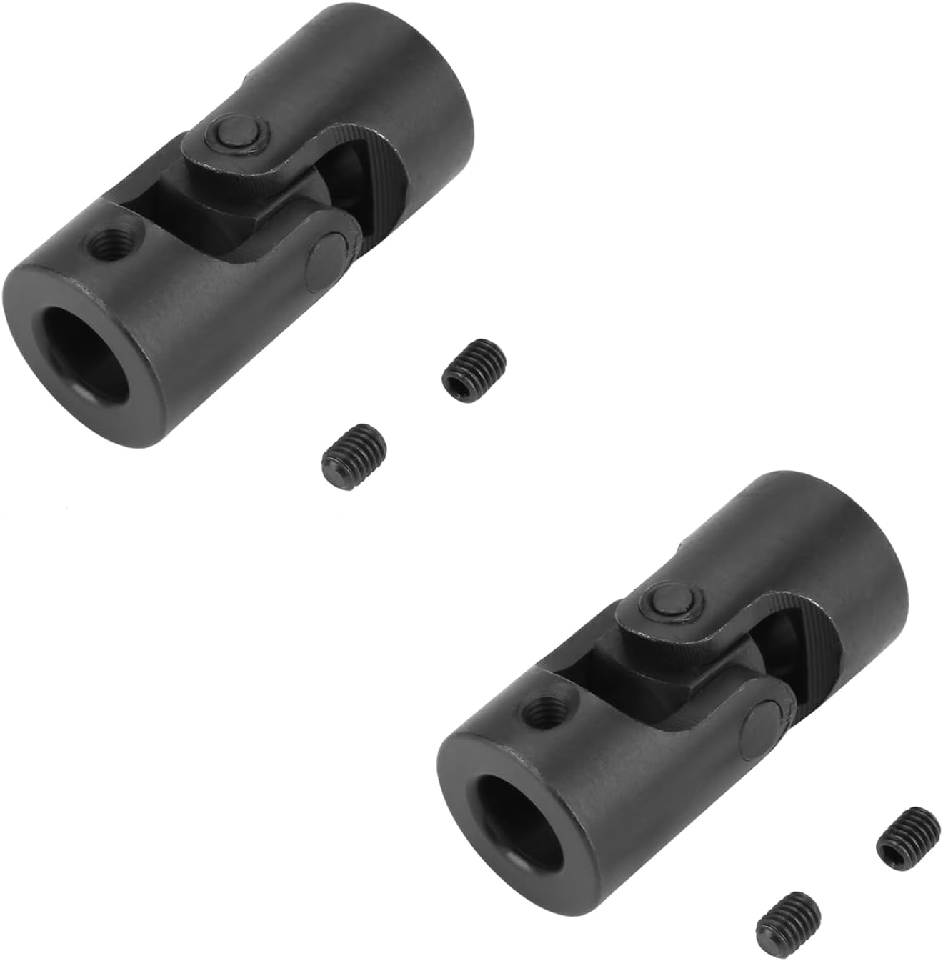 Garosa 2pcs Shaft Joint Universal Joint Shaft Coupling 0.5x0.9x2.2 Inch Rotatable Universal Metal Joint Shaft Coupling Motor Connector U Joint Coupler(2)
