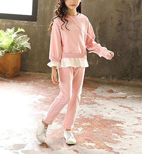 Image of Urtrend Little Girls' Kids 2 Pieces Long Sleeve Top Pants Leggings Clothes Set Outfits