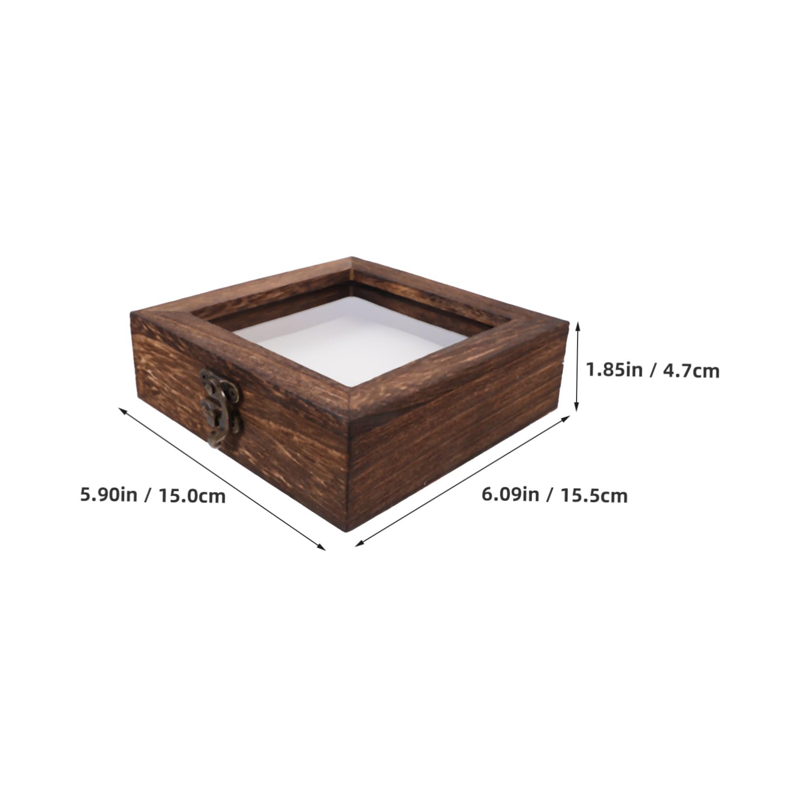 Garneck Display Case Stabilization Kit Rustic Wood Frame Insect Display Box Coin Collection Photo Display Shadow Box