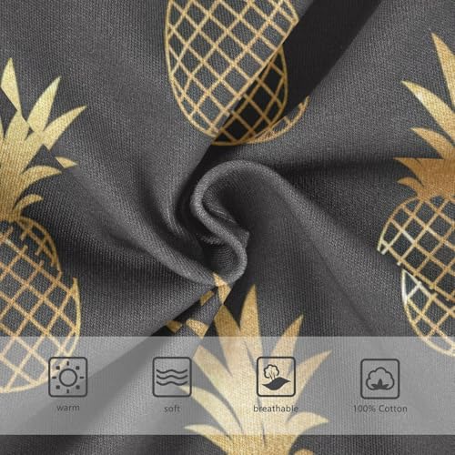 Wusikd Pineapple Gold Glitter Boys' Underwear Cotton Boys Briefs Soft Toddler Underwear 2T3