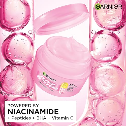 Image of Garnier Fresh & Plump Niacinamide Sorbet Gel Face Moisturizer Cream, 45g | 4.5% Niacinamide + Peptide + BHA + Vitamin C, For Hydrated and Plump Skin, Suitable for Oily to Normal & Combination Skin