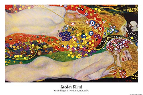 1art1 Gustav Klimt Poster Serpents D'Eau II, 1904–1907 Affiche Murale 91x61 cm