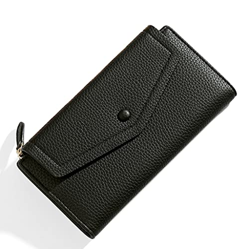 Wallets,Casual Long Wallets for Women Soft PU Leather Coin Wallets Ladies Popular Card Holder Female Purses (E 19.2 * 10.2 * 3cm)