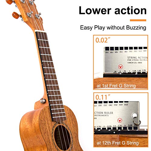 Kmise MI3173-KUS Left Handed Ukulele,Soprano Mahogany Ukelele 21 Inch Ukalalee thumb #3
