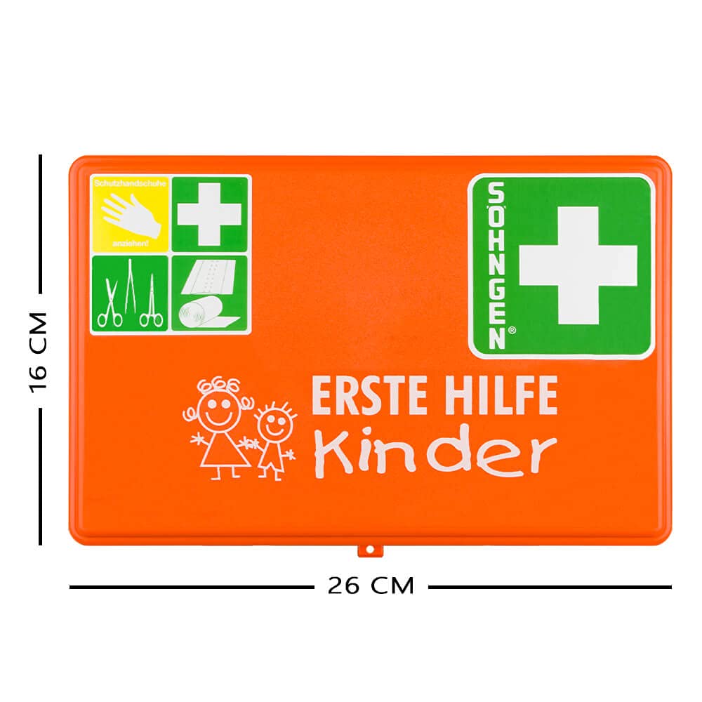SÖHNGEN BIGPACK 5 x Erste-Hilfe-Kasten Kindergarten, Wandhalterung, DIN 13157 aus Kunststoff, Art.-Nr. 350052 | Verbandskasten | Notfallkoffer | Erste Hilfe Kasten