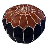Relleno no incluido Etnico Arredo Puf marroquí Puf Marruecos Cuero Jeans Reposapiés 0902190948