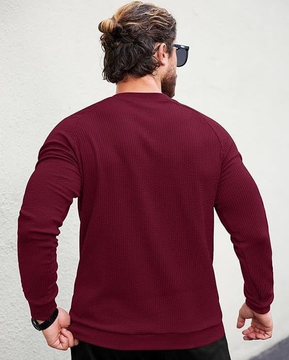Image of Mens Stripes Full Sleeve Polycotton Tshirt| Comfortable, Lightweight,Breathable, Skin Friendly