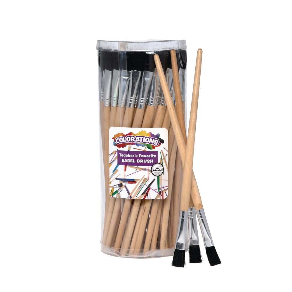 Colorations EASELB Teacher's Favorite Easel Brush (Pack of 60),Black