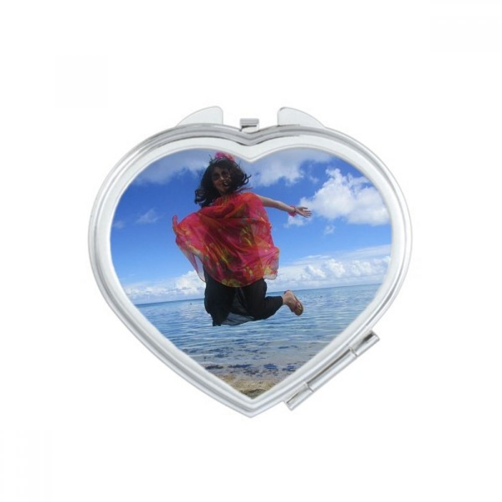 Miroir portable mignon à motif vague et plage pour un cadeau d'anniversaire original